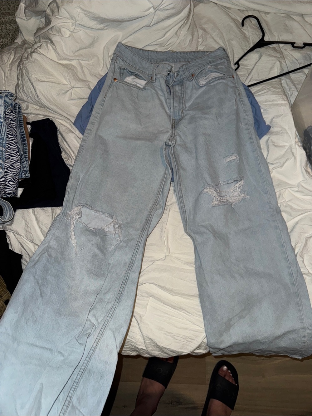 Light Blue Distressed Women's Jeans